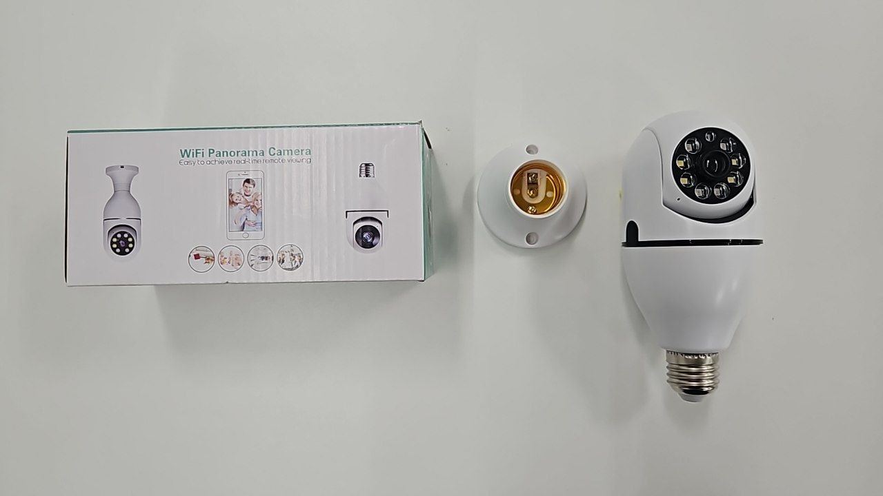 Smart home camera in a modern room